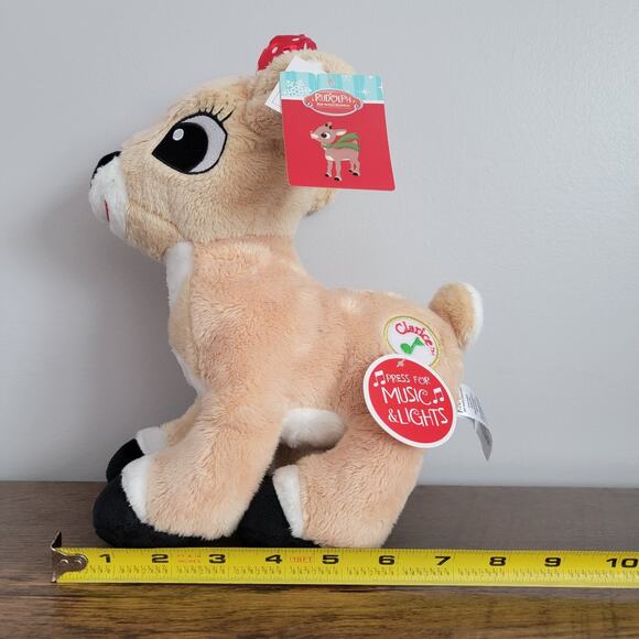 Rudolph Red Nosed Reindeer Clarice Plush Music Lights Christmas Holiday Toy NEW - Picture 6 of 10